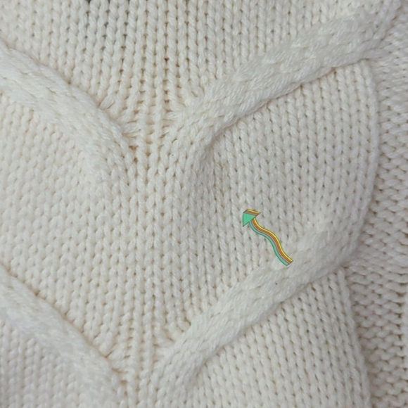 Aritzia WILFRED Champeaux 100% Merino Wool Cable-Knit Sweater Women's Size XXS - Picture 16 of 16